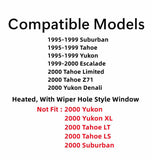 OEM Back Window Tailgate Glass Clear Compatible with GMC Suburban & Yukon/Chevrolet Suburban & Tahoe 1995-1999/Chevrolet Tahoe Limited & Tahoe Z71/GMC Yukon Denali/Cadillac Escalade 2000 Models