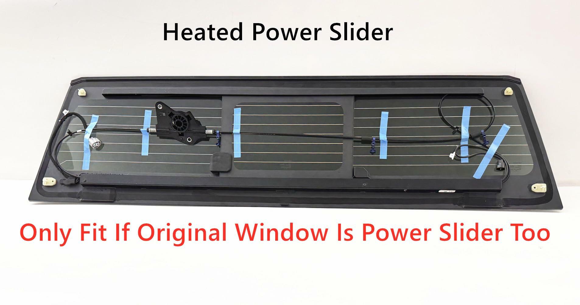 OEM Heated Power Style Back Slider Window Back Glass Compatible with Toyota Tacoma Pickup 2024-2026 Models