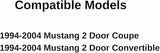 OEM Driver Left Side Front Door Window Door Glass Compatible with Ford Mustang 1994-2004 Models