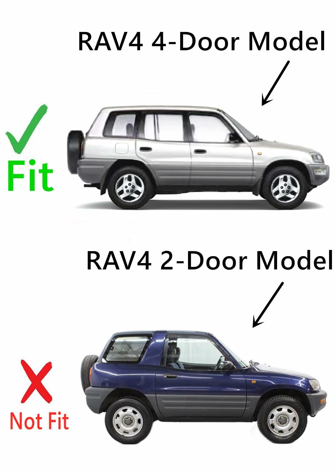 Passenger Right Side Front Door Window Door Glass Compatible with Toyota RAV4 4 Door SUV 1996-2000 Models