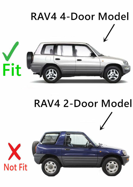 Passenger Right Side Front Door Window Door Glass Compatible with Toyota RAV4 4 Door SUV 1996-2000 Models