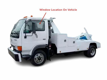 Driver Left Side Front Door Window Door Glass Compatible with Nissan UD1200 1999-2004 / UD1300 2005-2007 / UD1400 1993-2011 / UD1800CS 1999-2004 Models