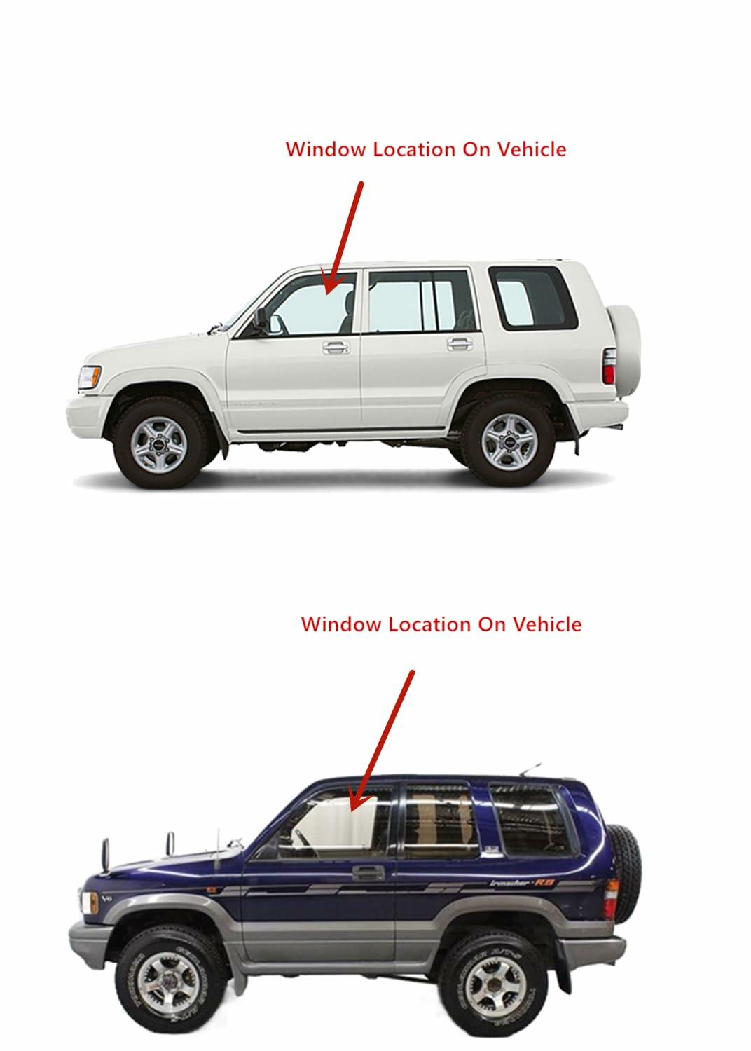 Driver Left Side Front Door Window Compatible with Isuzu Trooper 1992-2002 Models/ Compatible with Acura SLX 1996-1999 Models