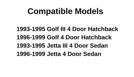 Driver Left Side Rear Door Window Door Glass Compatible with Volkswagen Golf / Golf III / Jetta / Jetta III 1993-1999 4 Door Models