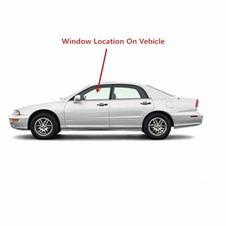 Driver Left Side Front Door Window Door Glass Compatible with Mitsubishi Diamante 4 Door Sedan 1997-2004 Models