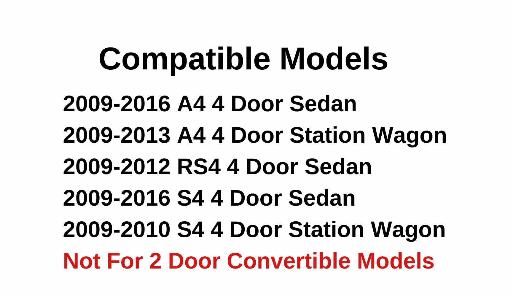 OEM Passenger Right Side Front Door Window Door Glass Compatible with Audi A4 S4 RS4 2009-2016 4 Door Model