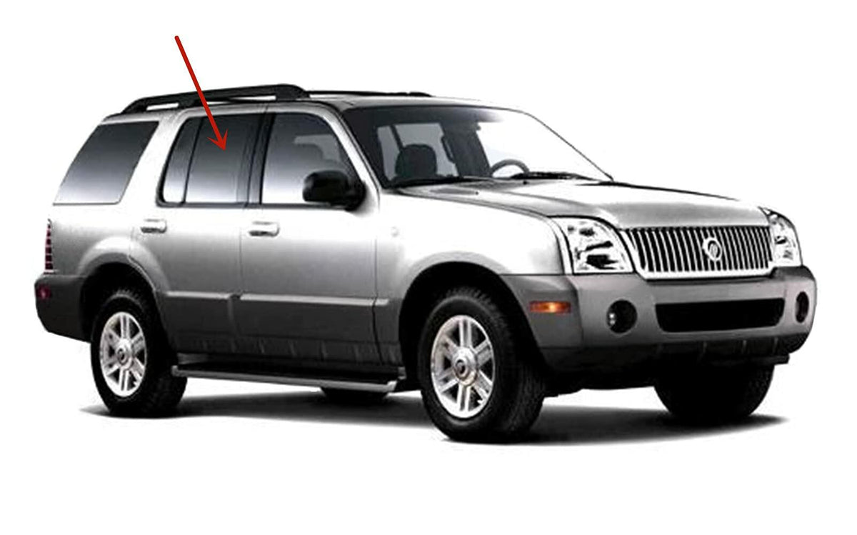 Passenger Right Side Rear Door Window Door Glass Compatible with Ford Explorer/Mercury Mountaineer 1991-1997 4 Door Models