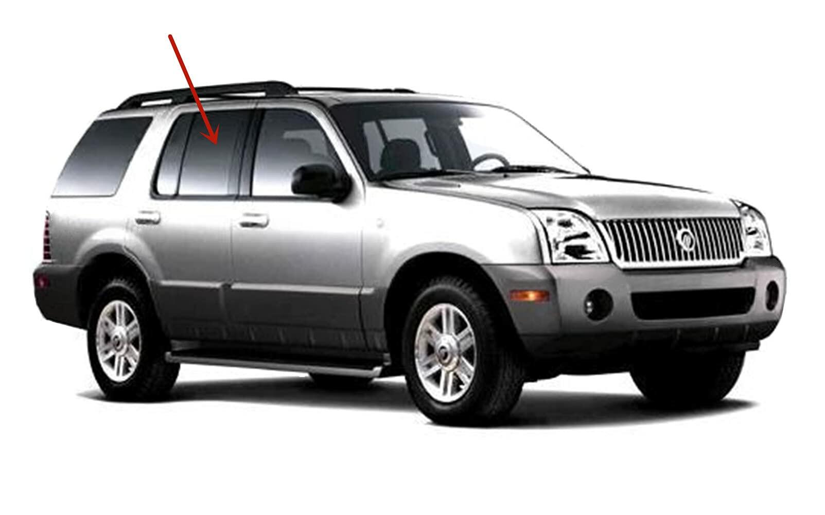Passenger Right Side Rear Door Window Door Glass Compatible with Ford Explorer/Mercury Mountaineer 1991-1997 4 Door Models