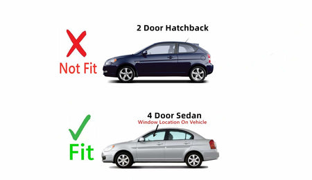 Driver Left Side Front Door Window Door Glass Compatible with Hyundai Accent 4 Door Sedan 2006-2011 Models