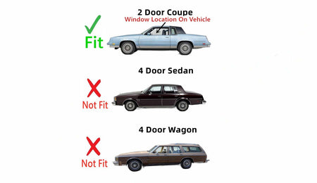 Driver Left Side Door Window Door Glass Compatible with Buick Regal/Pontiac Grand Prix/Chevrolet Monte Carlo/Oldsmobile Cutlass/Oldsmobile Cutlass Supreme 2 Door Coupe 1979-1987 Models