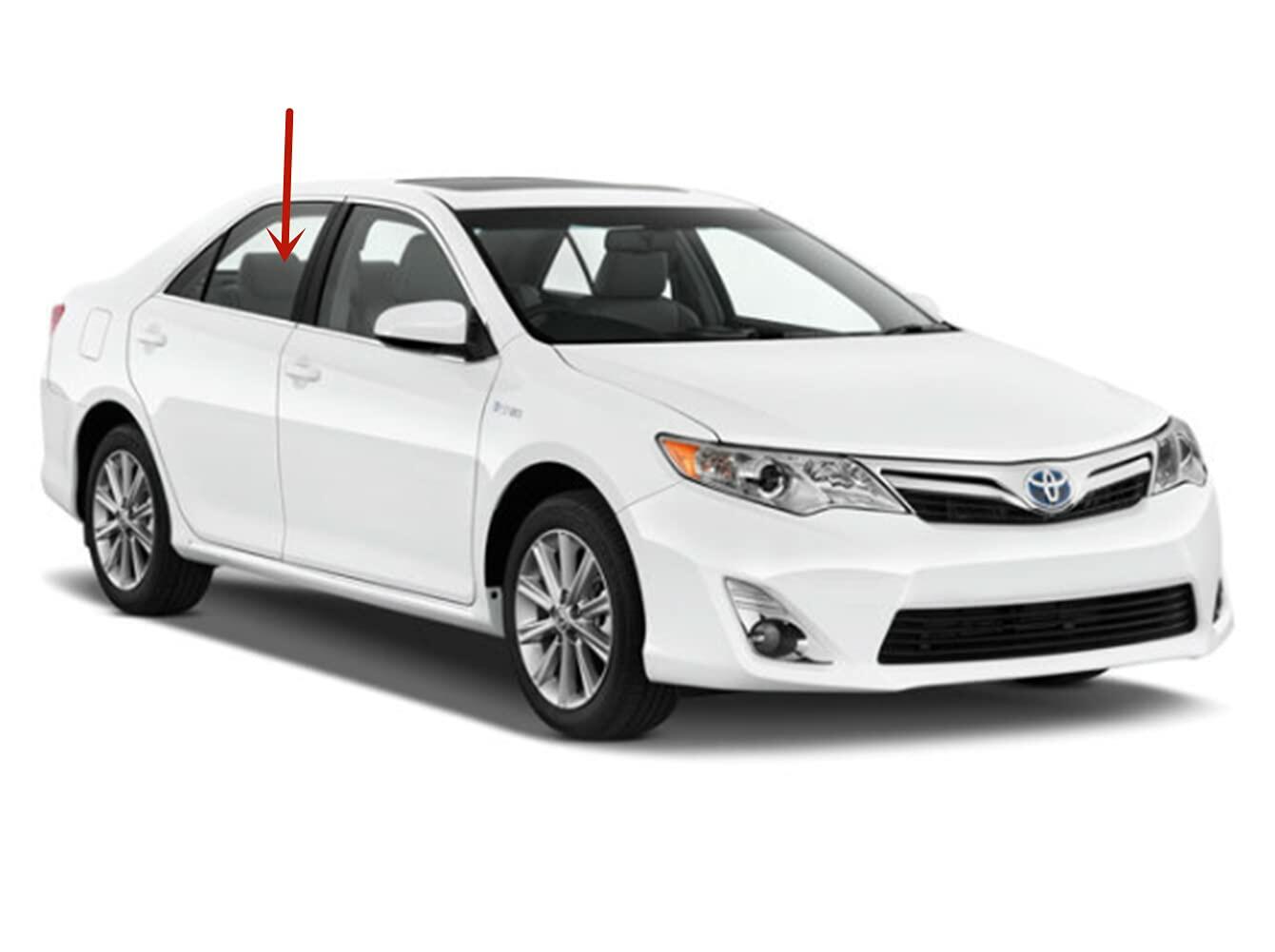 Passenger Right Side Rear Door Window Door Glass Compatible with Toyota Camry 4 Door Sedan 2012-2014 Models