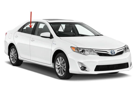 Passenger Right Side Rear Door Window Door Glass Compatible with Toyota Camry 4 Door Sedan 2012-2014 Models