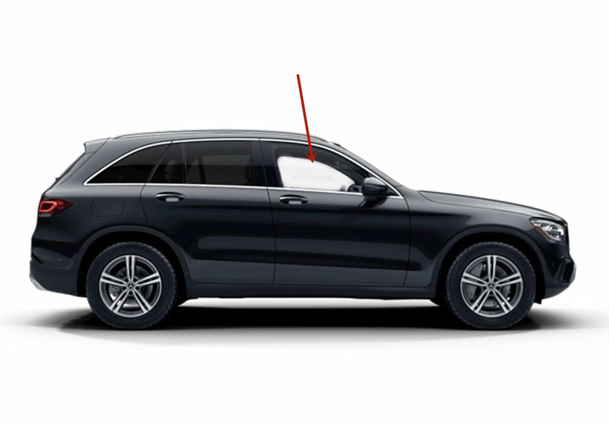 Passenger Right Side Front Door Window Door Glass Compatible with Mercedes Benz GLC250 / GLC300 / GLC350e / GLC43 AMG / GLC63 AMG 2016-2022 4 Door SUV Models