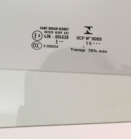 Driver Left Side Door Window Door Glass Compatible with Fiat 500 / 500C / 500e 2012-2019 Models