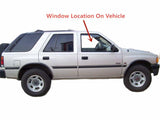 Tempered Power Passenger Right Side Front Door Window Glass W/O Vent Style Compatible with Isuzu Rodeo/Honda Passport 1994-1997 Models