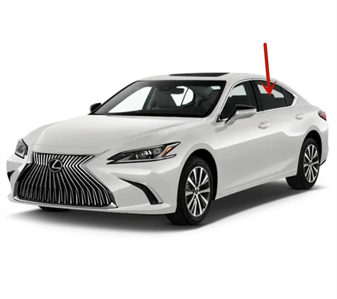 Tempered Driver Left Side Rear Door Window Door Glass Compatible with Lexus ES250 ES300h ES350 4 Door Sedan 2019-2025 Models