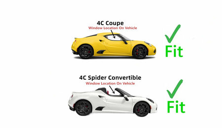 Passenger Right Side Door Window Door Glass Compatible with Alfa Romeo 4C / 4C Spider 2015-2020 Models