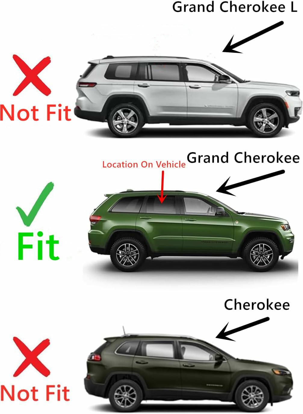 Laminated Privacy Passenger Right Side Rear Door Window Door Glass Compatible with Jeep Grand Cherokee 2022-2026 Models