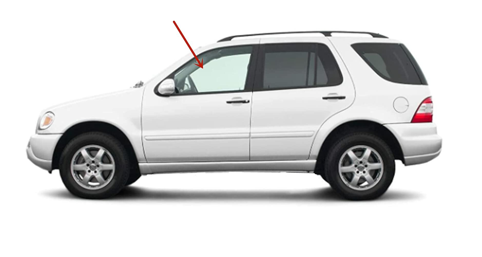 Driver Left Side Front Door Window Door Glass Compatible with Mercedes Benz ML320 ML350 ML430 ML55 AMG ML500 1998-2005 Models