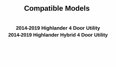 Driver Left Side Quarter Window Quarter Glass Chrome Moulding Compatible with Toyota Highlander / Highlander Hybrid 2014-2019 Models