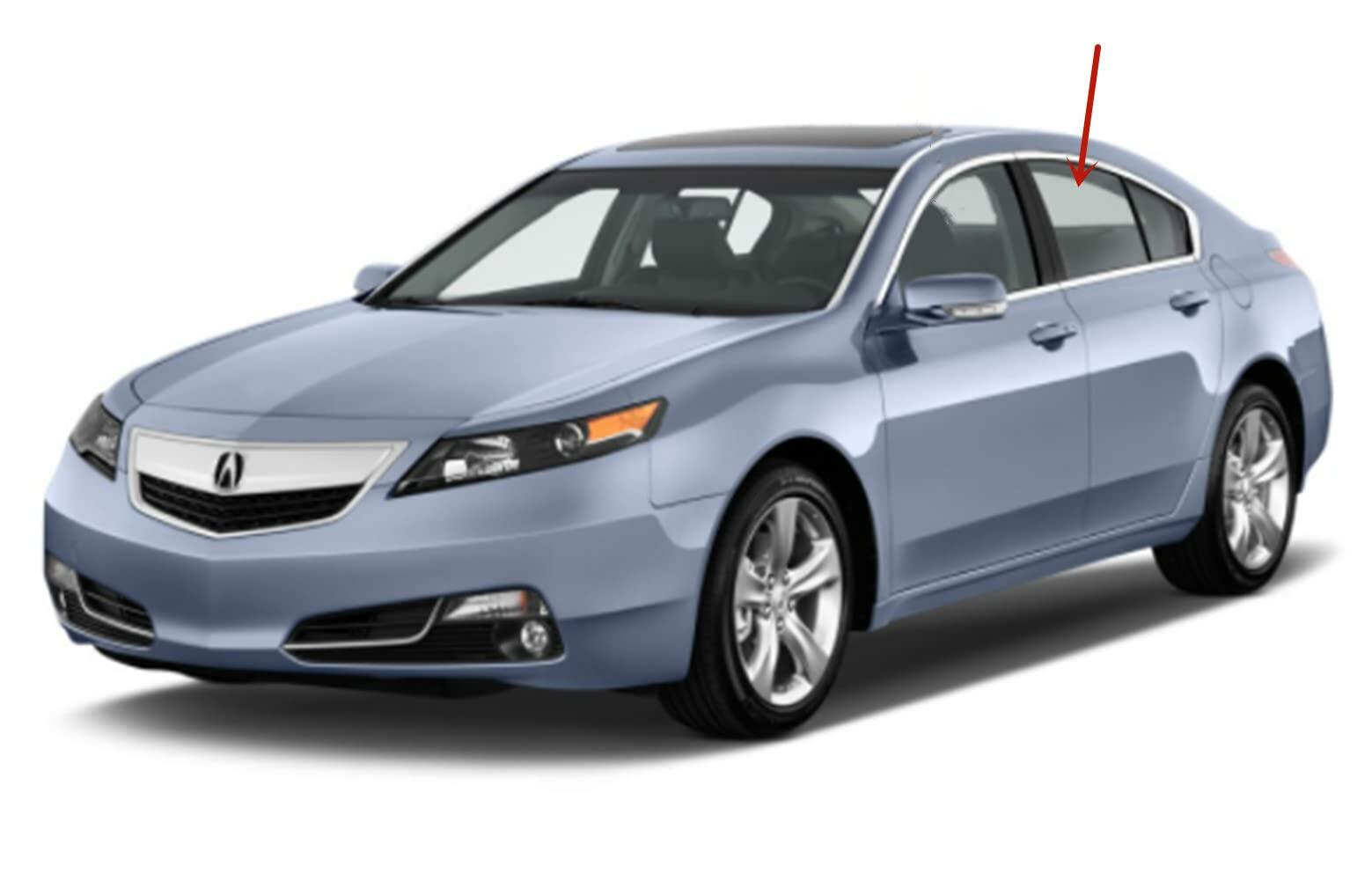 Tempered Driver Left Side Rear Door Window Door Glass Compatible with Acura TL 2009-2014 Models
