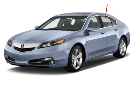 Tempered Driver Left Side Rear Door Window Door Glass Compatible with Acura TL 2009-2014 Models