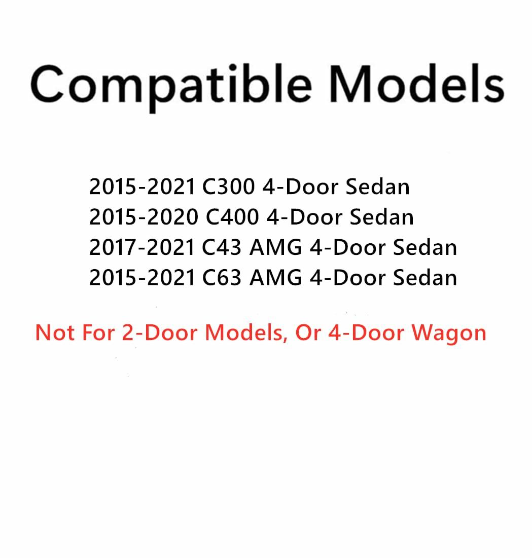 4MM Tempered Driver Left Side Front Door Window Door Glass Compatible with Mercedes Benz C300 C400 C43AMG C63AMG 2015-2021 4-Door Sedan Models