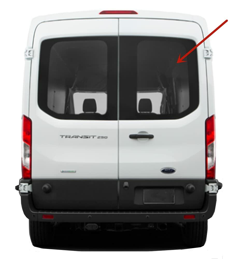 OE Heated Back Window Back Glass Passenger Right Side Compatible with Ford Transit 100.8" Mid-Roof & 110.2" High-Roof 2015-2026 Models (Not for Transit Connect or Low-Roof Transit)