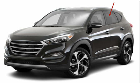 Driver Left Side Rear Door Window Door Glass Compatible with Hyundai Tucson 2016-2021 Models