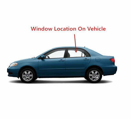 Driver Left Side Rear Door Window Door Glass Compatible with Toyota Corolla 4 Door Sedan 2003-2008 Models