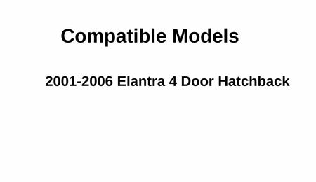 Passenger Right Side Rear Door Window Door Glass Compatible with Hyundai Elantra 4 Door Hatchback 2001-2006 Models