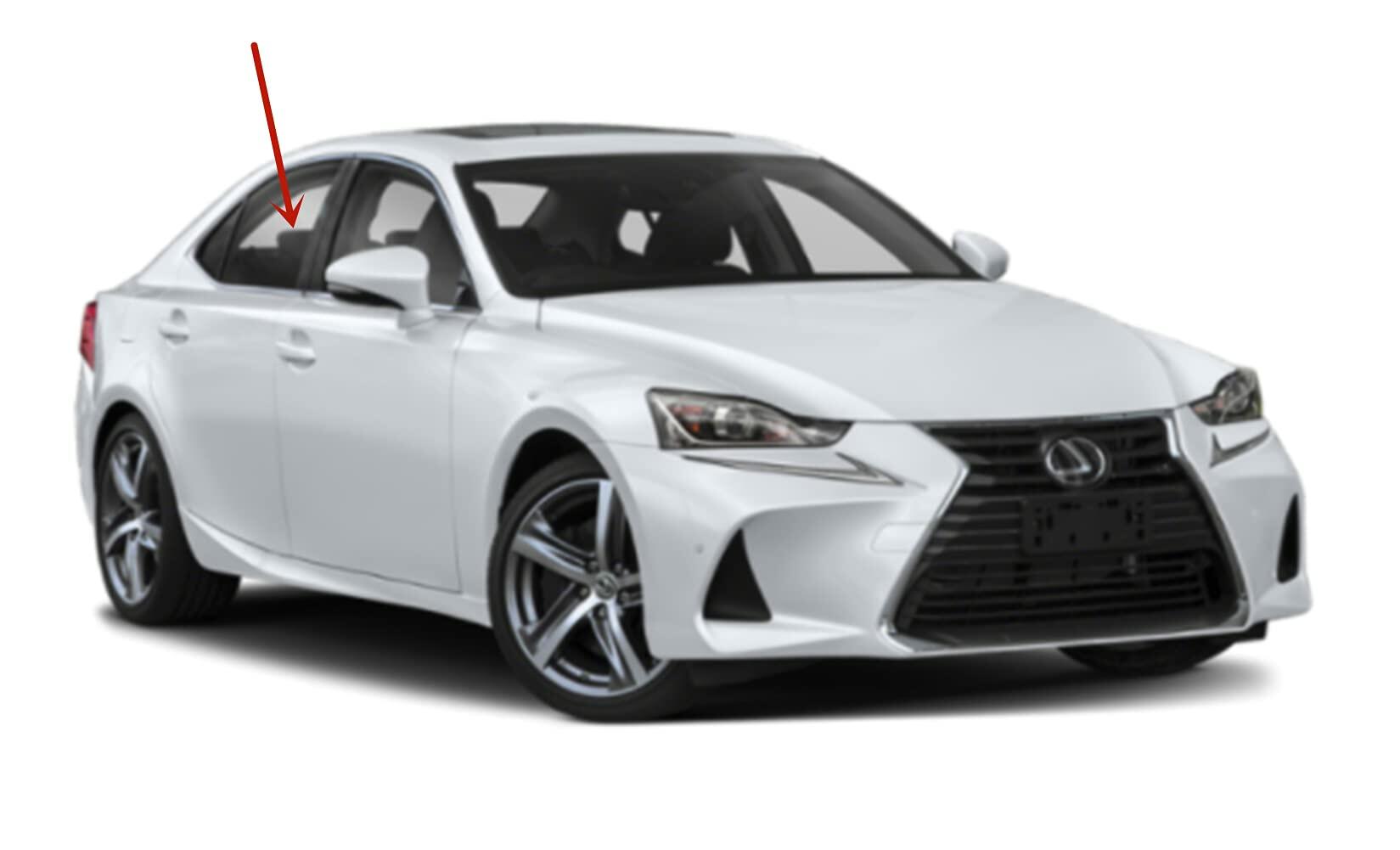 Passenger Right Side Rear Door Window Door Glass Compatible with Lexus IS250 / IS350 / IS300 / IS200t 4 Door Sedan 2014-2020 Models
