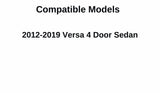Driver Left Side Front Door Window Door Glass Compatible with Nissan Versa 4 Door Sedan 2012-2019 Models
