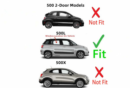 OEM Passenger Right Side Rear Door Window Door Glass Compatible with Fiat/Chrysler 500L 2014-2021 Models