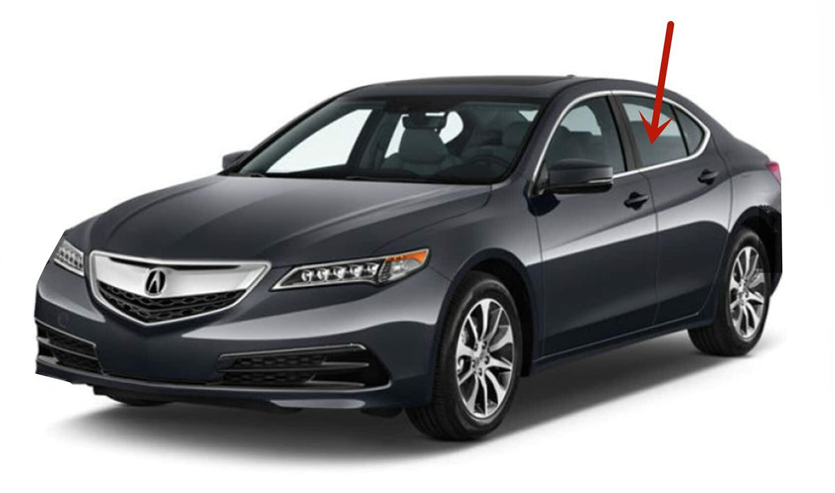 Driver Left Side Rear Door Window Door Glass Compatible with Acura TLX 2015-2020 Models