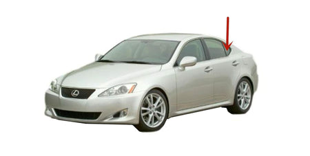 Driver Left Side Rear Vent Window Vent Glass Compatible with Lexus IS-F 4 Door Sedan 2008-2014 Models