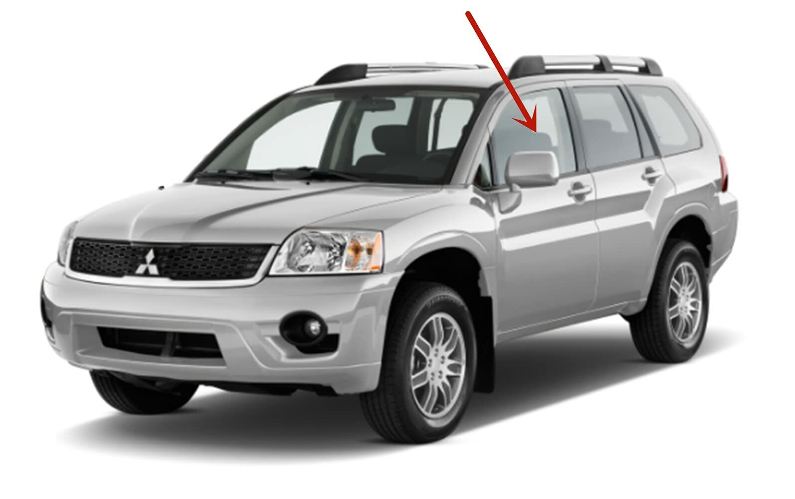 Driver Left Side Front Door Window Door Glass Compatible with Mitsubishi Endeavor 2004-2011 Models