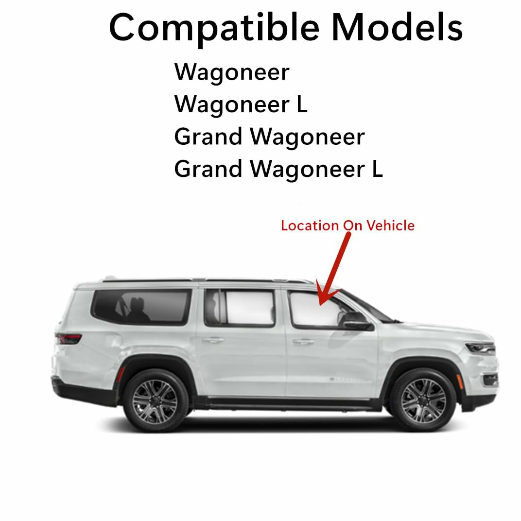 Laminated Passenger Right Side Front Door Window Door Glass Compatible with Jeep Wagoneer / Wagoneer L / Grand Wagoneer / Grand Wagoneer L 2022-2026 Models