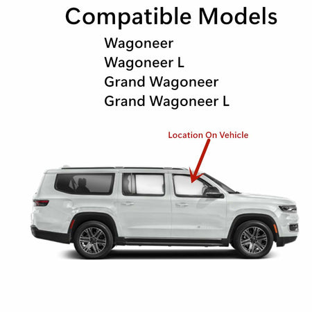 Laminated Passenger Right Side Front Door Window Door Glass Compatible with Jeep Wagoneer / Wagoneer L / Grand Wagoneer / Grand Wagoneer L 2022-2026 Models
