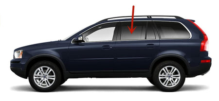 Driver Left Side Rear Door Window Door Glass Compatible with Volvo XC90 2003-2014 Models