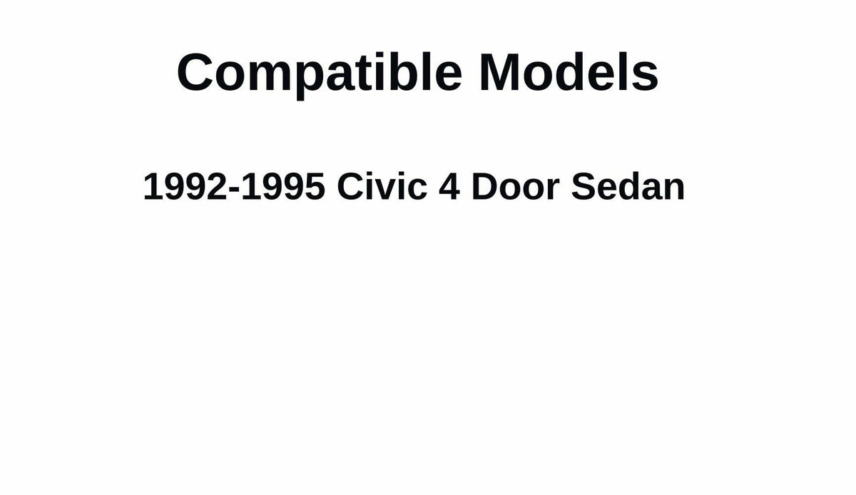 Passenger Right Side Front Door Window Door Glass Compatible with Honda Civic 4 Door Sedan 1992-1995 Models