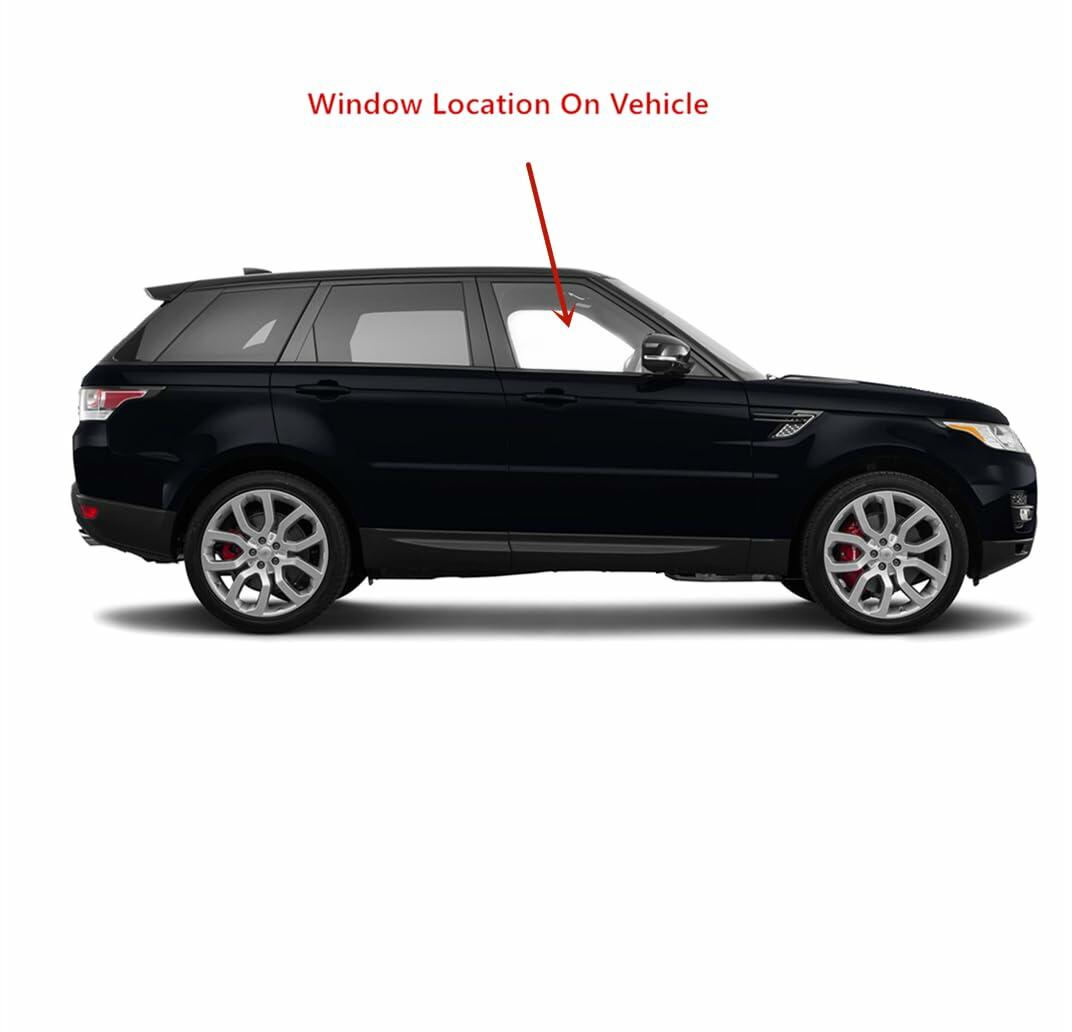 Tempered Passenger Right Side Front Door Window Door Glass Compatible with Range Rover Sport 2014-2022
