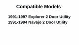 Passenger Right Side Window Side Glass Compatible with Ford Explorer/Mazda Navajo 2 Door Utility 1991-1997 Models