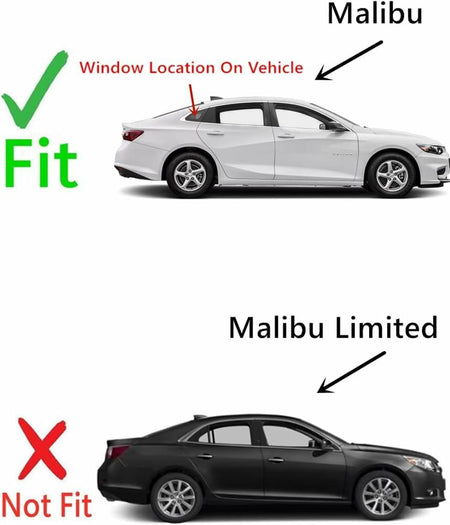 OEM Passenger Right Side Quarter Window Quarter Glass Compatible with Chevrolet Malibu 2016-2025 Models