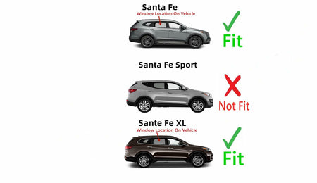 Passenger Right Side Rear Door Window Door Glass Compatible with Hyundai Santa Fe 2013-2018 Models / Santa Fe XL 2019 Models