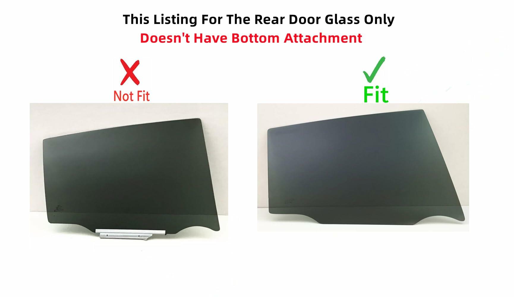 Passenger Right Side Rear Door Window Door Glass Compatible with Toyota RAV4 2013-2018 Models