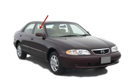 Passenger Right Side Front Door Window Door Glass Compatible with Mazda 626 4 Door Sedan 1998-2002 Models
