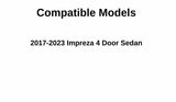 Driver Left Side Rear Door Window Door Glass Compatible with Subaru Impreza 4 Door Sedan 2017-2023 Models