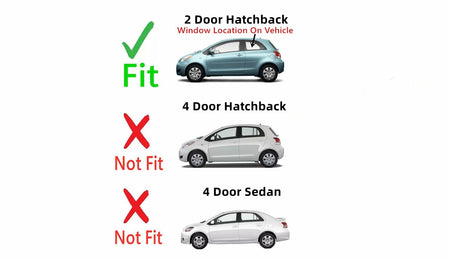 Driver Left Side Rear Quarter Glass Quarter Window Compatible with Toyota Yaris 2 Door Hatchback 2006-2011 Models