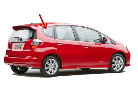 Passenger Right Side Quarter Window Quarter Glass Compatible with Honda Fit 2009-2014 Models